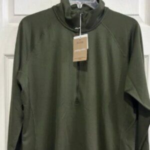 Patagonia Women's Medium Capilene Midweight 1/2 Zip Baselayer Top Green NWT Half